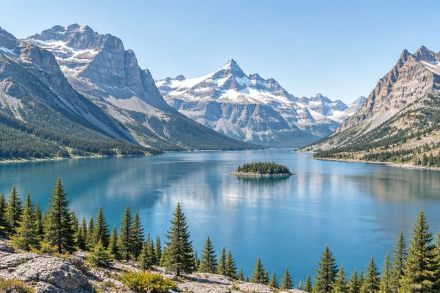 Cardiology billing services in Montana: mountains and a lake in Glacier National Park