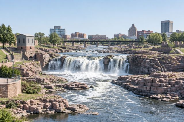 Cardiology billing services in South Dakota: Sioux Falls and the falls in Falls Park